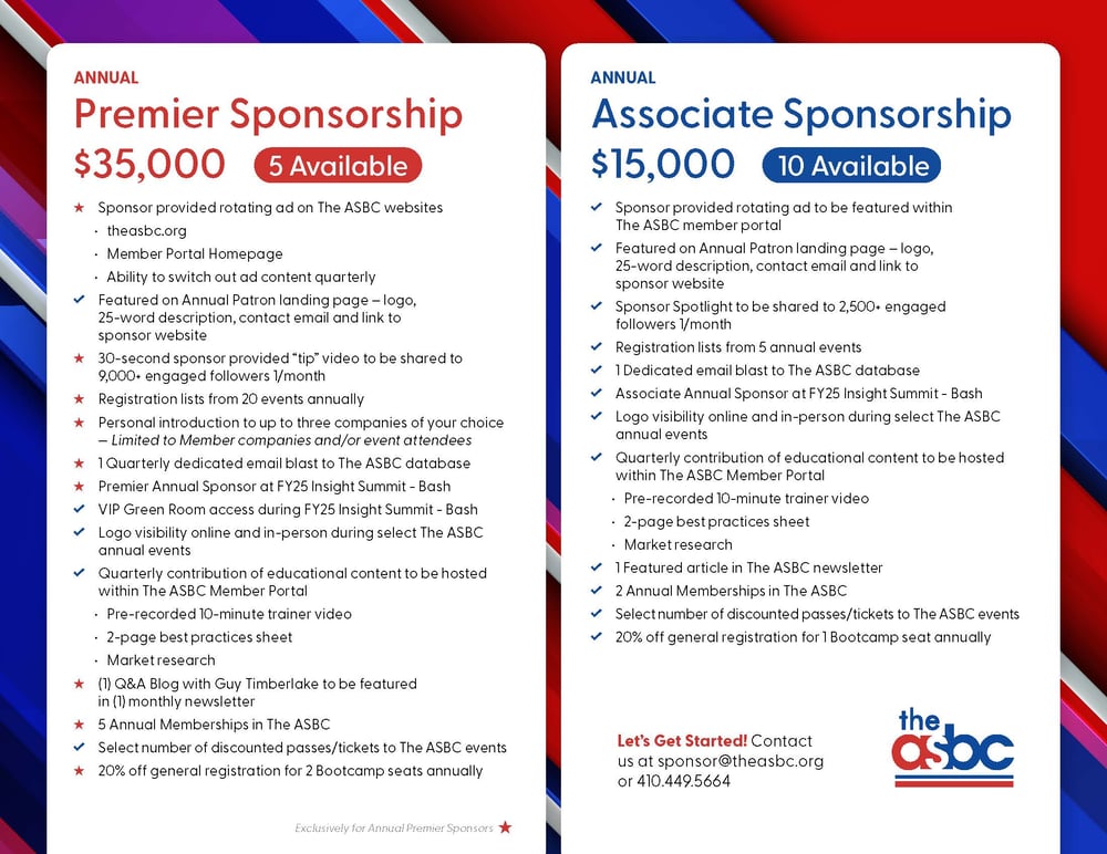 The ASBC Annual Sponsorships6