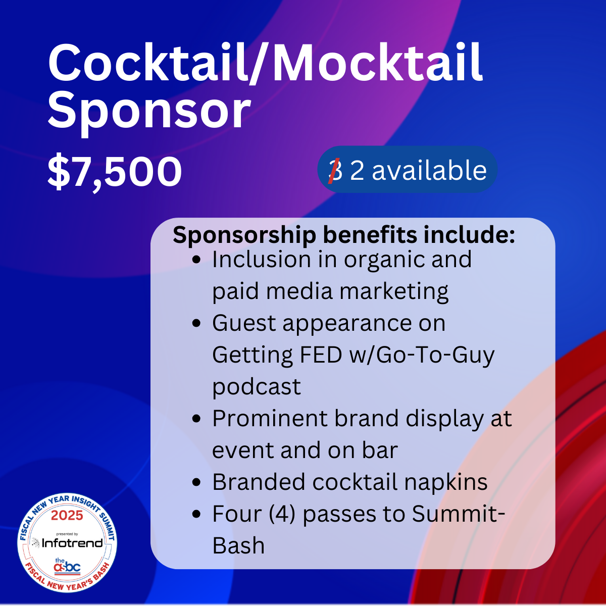 2025 FYI Summit and Bash Cocktail/Mocktail Sponsorship