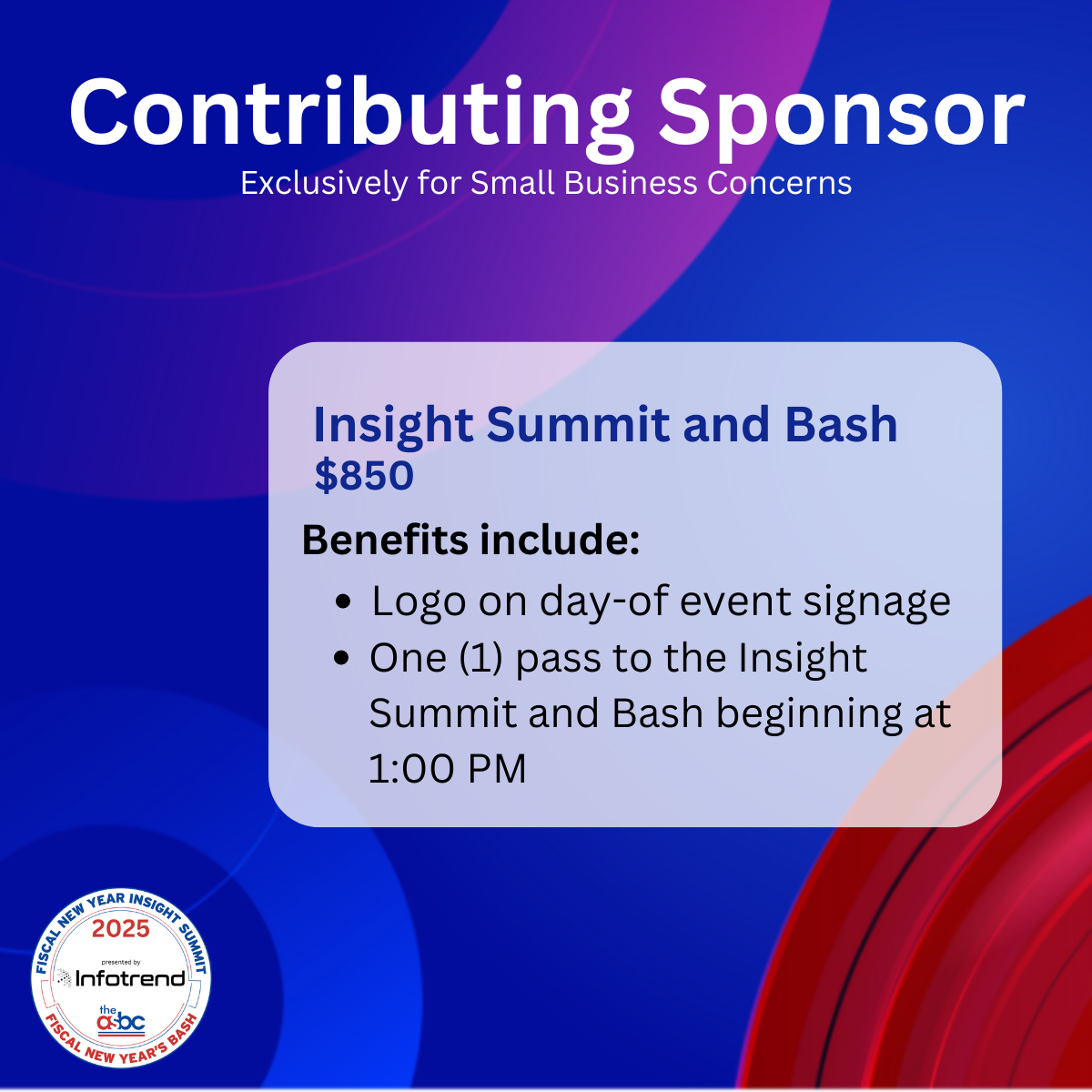 2025 FYI Summit and Bash Contributing Summit Bash Sponsor